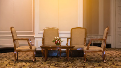 Obraz premium Tables and chairs in the hotel