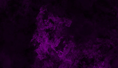 Abstract purple smoke mist fog on a black background.Design element.
