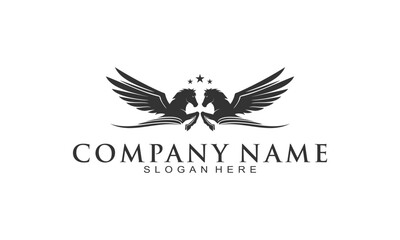 Two pegasus logo © nura