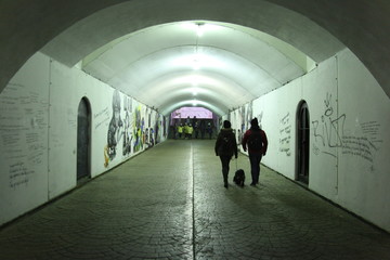 Underpass in Ekaterinburg in the historical square