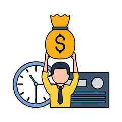 businessman with money bag