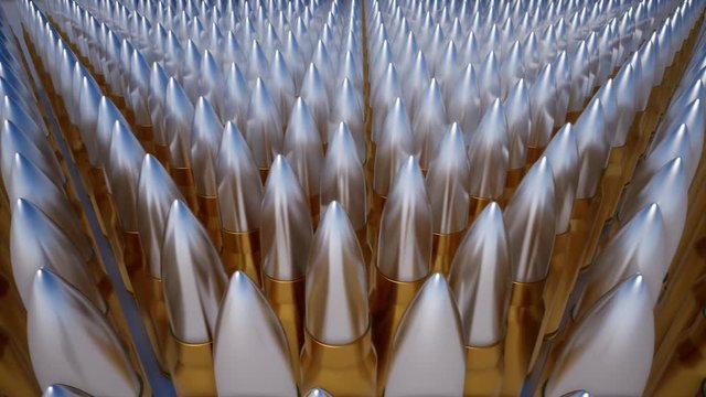 A row of bullets from weapons