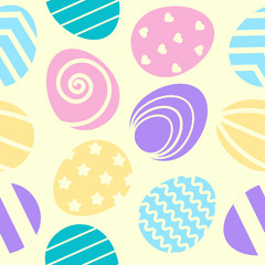 pattern with colorful eggs with patterns