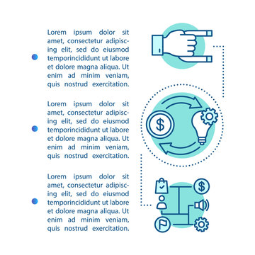 Marketing strategy article page vector template