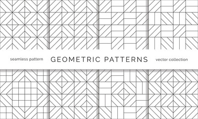 Abstract geometric seamless patterns