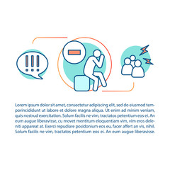 Bullying concept linear illustration