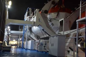 scialuppa di salvataggio di una nave di linea