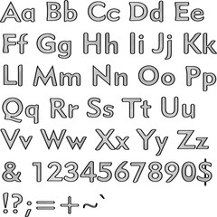 Alphabet,collection letters. Structural, textured text. Hand drawn sketch ,black elements,white background, illustration.