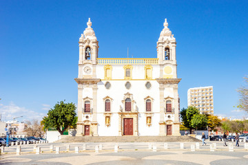 Fototapeta na wymiar Catholic church in Faro, Algarve, Portugal