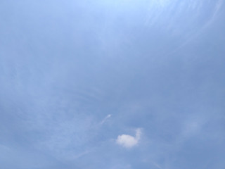 White soft cloud texture on blue sky background