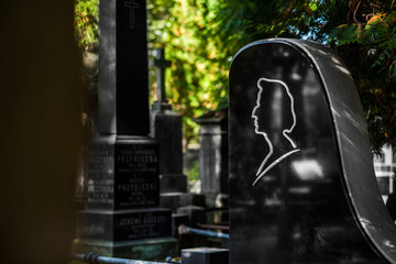 Tomb of the Polish composer Fryderyk Chopin at the Warsaw Powązki cemetery