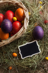 Easter eggs in the basket