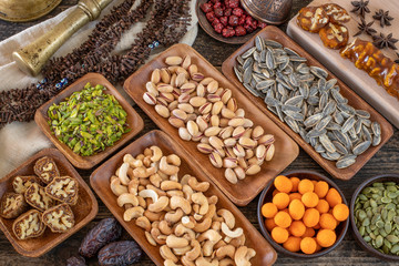 Full of nuts on the table