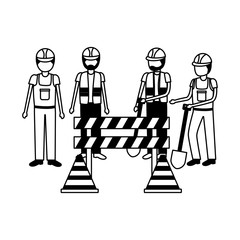 workers construction equipment