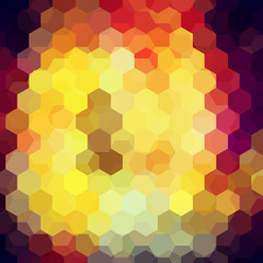 Fototapeta na wymiar Background of yellow, brown geometric shapes. Mosaic pattern. Vector EPS 10. Vector illustration