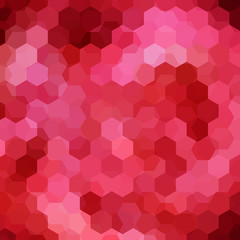 Fototapeta na wymiar Vector background with red hexagons. Can be used in cover design, book design, website background. Vector illustration