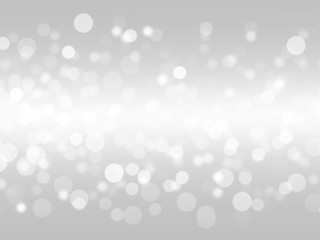 Abstract white Bokeh circles for Christmas background. White blur abstract background. Bokeh colorful glows sparkle beautiful Valentines Day concept.