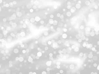 Abstract white Bokeh circles for Christmas background. White blur abstract background. Bokeh colorful glows sparkle beautiful Valentines Day concept.