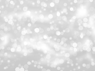 Plakat Abstract white Bokeh circles for Christmas background. White blur abstract background. Bokeh colorful glows sparkle beautiful Valentines Day concept.