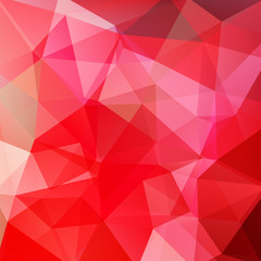 Abstract red mosaic background. Triangle geometric background. Design elements. Vector illustration