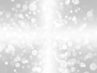 Plakat Abstract white Bokeh circles for Christmas background. White blur abstract background. Bokeh colorful glows sparkle beautiful Valentines Day concept.