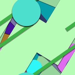 Flat material design - Creative vector trend seamless