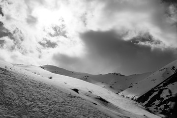 Snowy Winter Mountains Landscapes, Bozdag, Izmir, Turkey