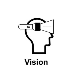 Human mind, vision icon. Element of human mind icon for mobile concept and web apps. Thin line Human mind, vision icon can be used for web and mobile