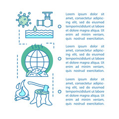 Environmental issues article page vector template