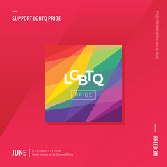 Support LGBT Pride. Rainbow abstract. Freedom. Love. Vector. Template for poster, banner, card.