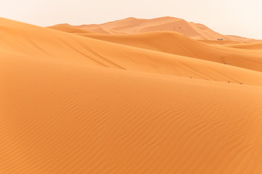 Ripples and textures of the sand dunes in Sahara Desert (Merzouga), Morocco © Ilias Kouroudis