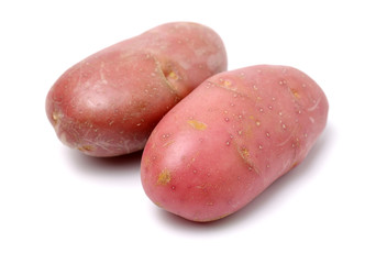 New red potato isolated on white background