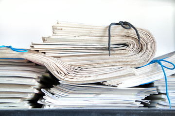 big stack of newspapers
