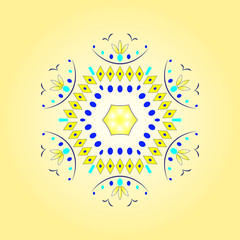 Circular vector pattern on the background, round shape, circular design, ornament