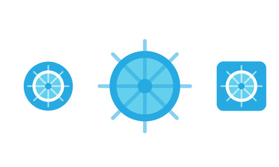ship steer vector icon concept. logo template