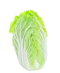 Fresh chinese cabbage on a white background  clipping path