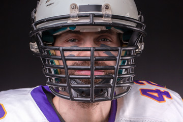 Close up portrait of American Football Player