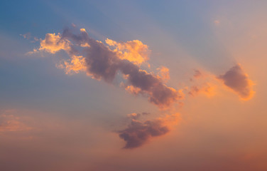 dramatic sky with clouds