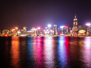Fototapeta na wymiar 香港　ビクトリア・ハーバー　夜景
