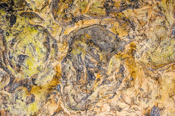 Sedimentary rocks - colourful rock layers formed through cementation and deposition - abstract graphic design backgrounds, patterns, textures