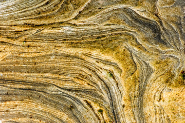 Sedimentary rocks - colourful rock layers formed through cementation and deposition - abstract graphic design backgrounds, patterns, textures