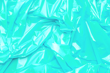 Blue polyethylene texture. Background exhaust cellophane package.