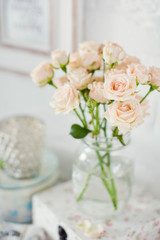 bouquet of small pink roses