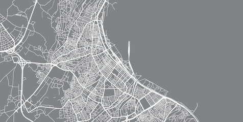 Urban vector city map of Samsun, Turkey