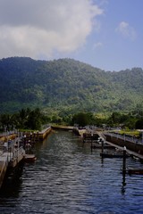 Fototapeta premium boat on the river