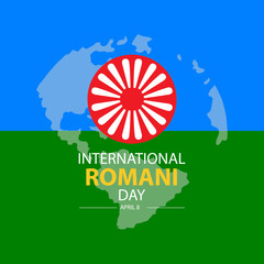 International Romani day concept. April 8