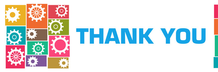 Thank You Colorful Gears Grid Left 
