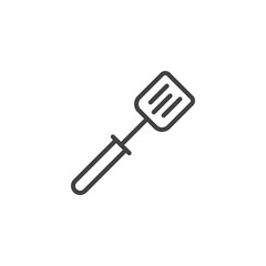 Kitchenware spatula line icon. linear style sign for mobile concept and web design. Cooking tool spatula outline vector icon. Kitchen utensil symbol, logo illustration. Pixel perfect vector graphics