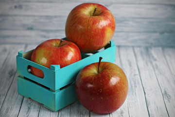 Red apple on background