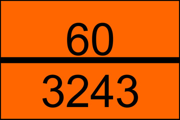 Warntafel orange für gefahrgut